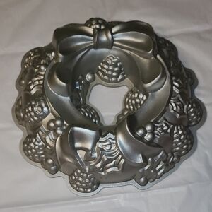 Nordic Ware Holiday Wreath Bundt Pan, a cast aluminum cake mold.
